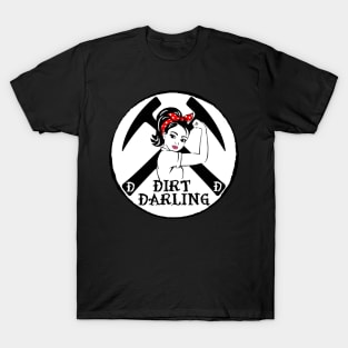 Dirt Dames little Dirt Dude! Raise Them Feral! Geology, rockhound, fossil, kids, girl T-Shirt